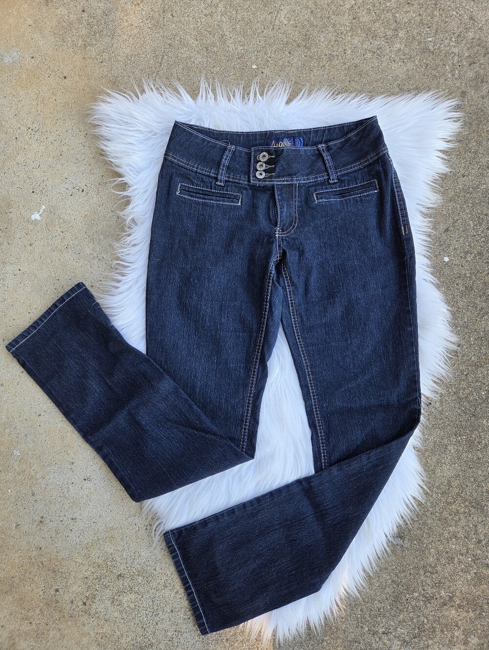 Angels - Women’s Dark Wash Slim Straight Jeans